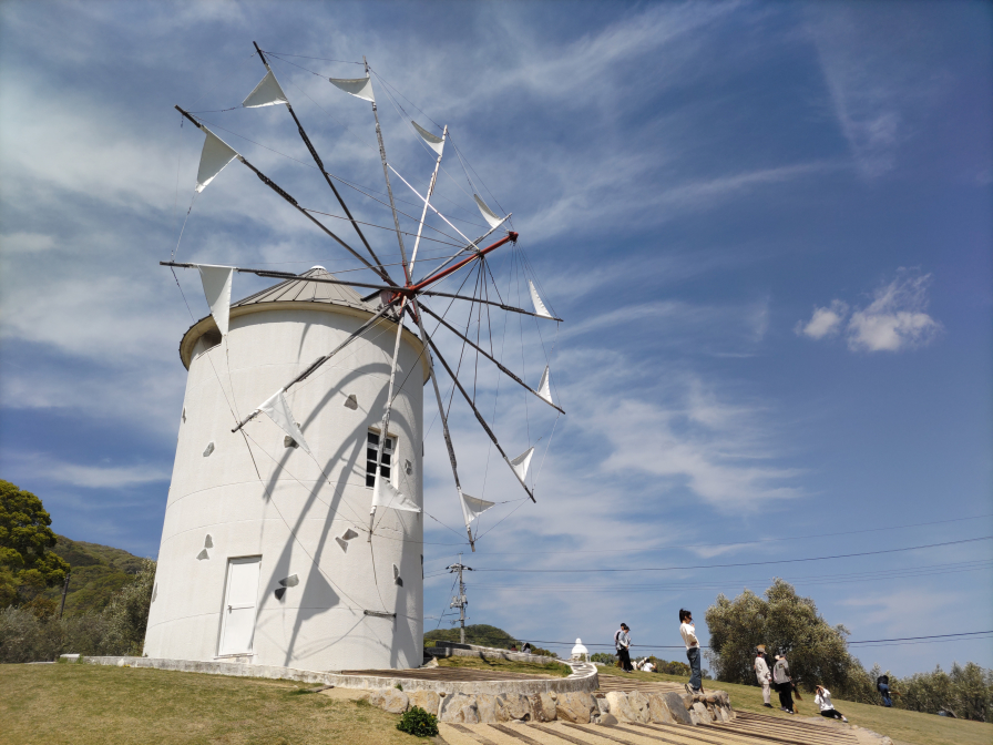 道の駅小豆島オリーブ公園ギリシャ風車の写真