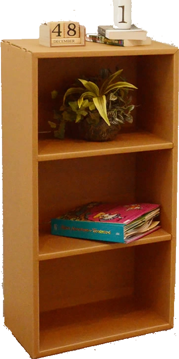 強化段ボール製三段ラック